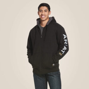 Ariat Rebar All-Weather Full Zip Hoodie Black