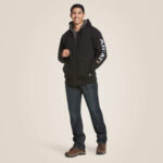 Ariat Rebar All-Weather Full Zip Hoodie Black