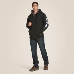 Ariat Rebar All-Weather Full Zip Hoodie Black