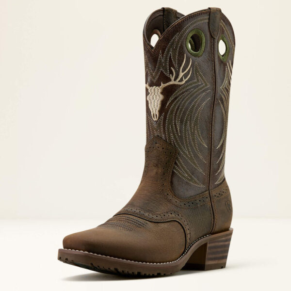 Ariat Hybrid Roughstock Antler Cowboy Boot